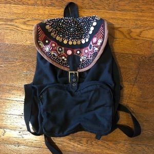 American Rag Boho Black Backpack